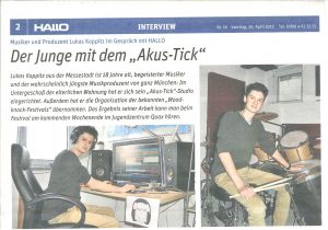 A newspaper article about Lukas's producer times - A relic of the past