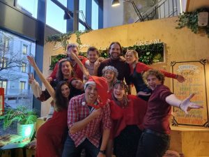 The smartvillage team says goodby to Lukas! Our last Christmas gathering was a blast. 